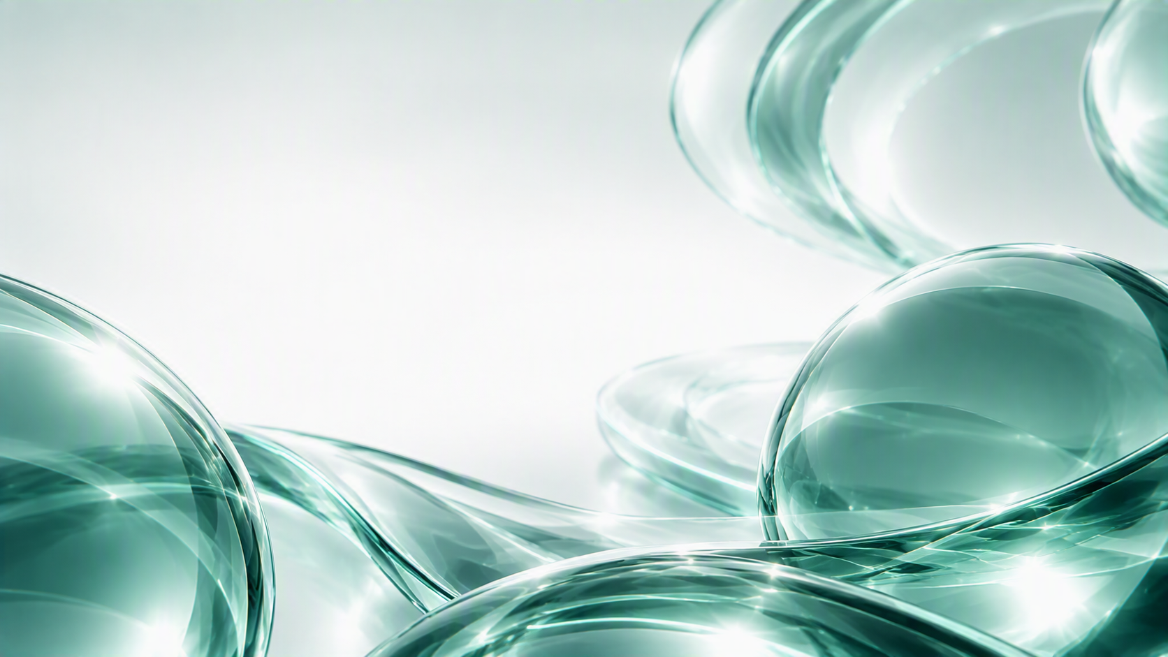Abstrakt 3D-illustration i grönt glas som symboliserar AI-agenter i Copilot Studio